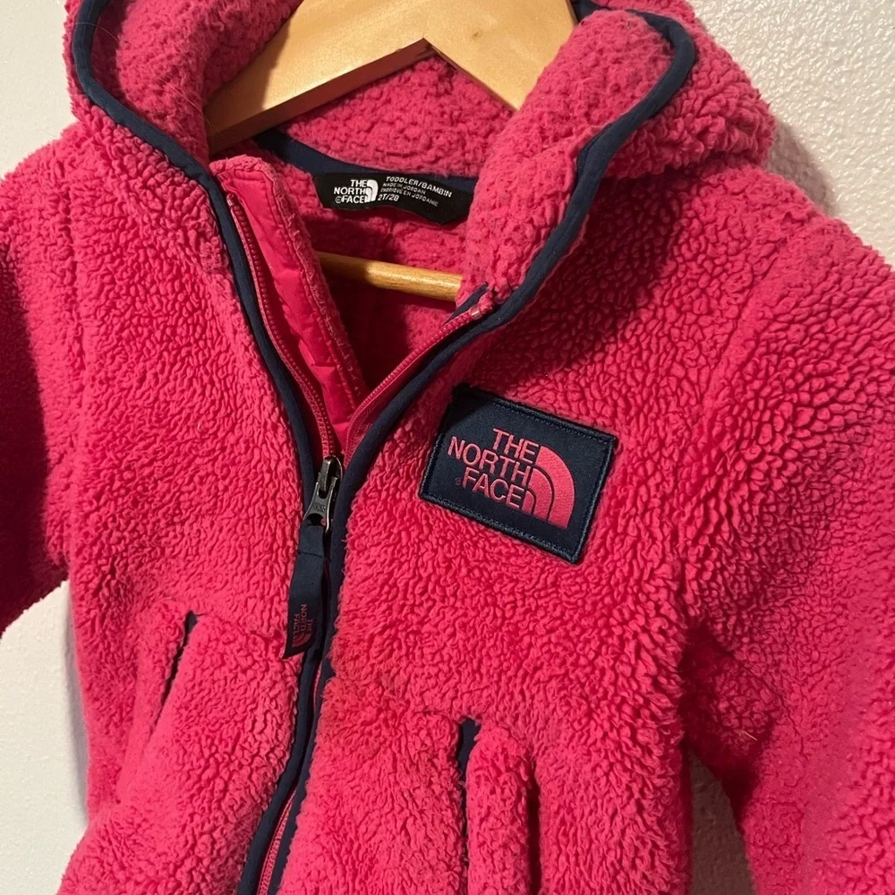 The North Face Vibrant Pink Fleece Hoodie 2T